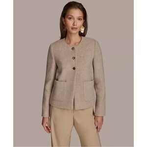 DONNA KARAN NEW YORK Women's Wool Blend Jacket Size 12
